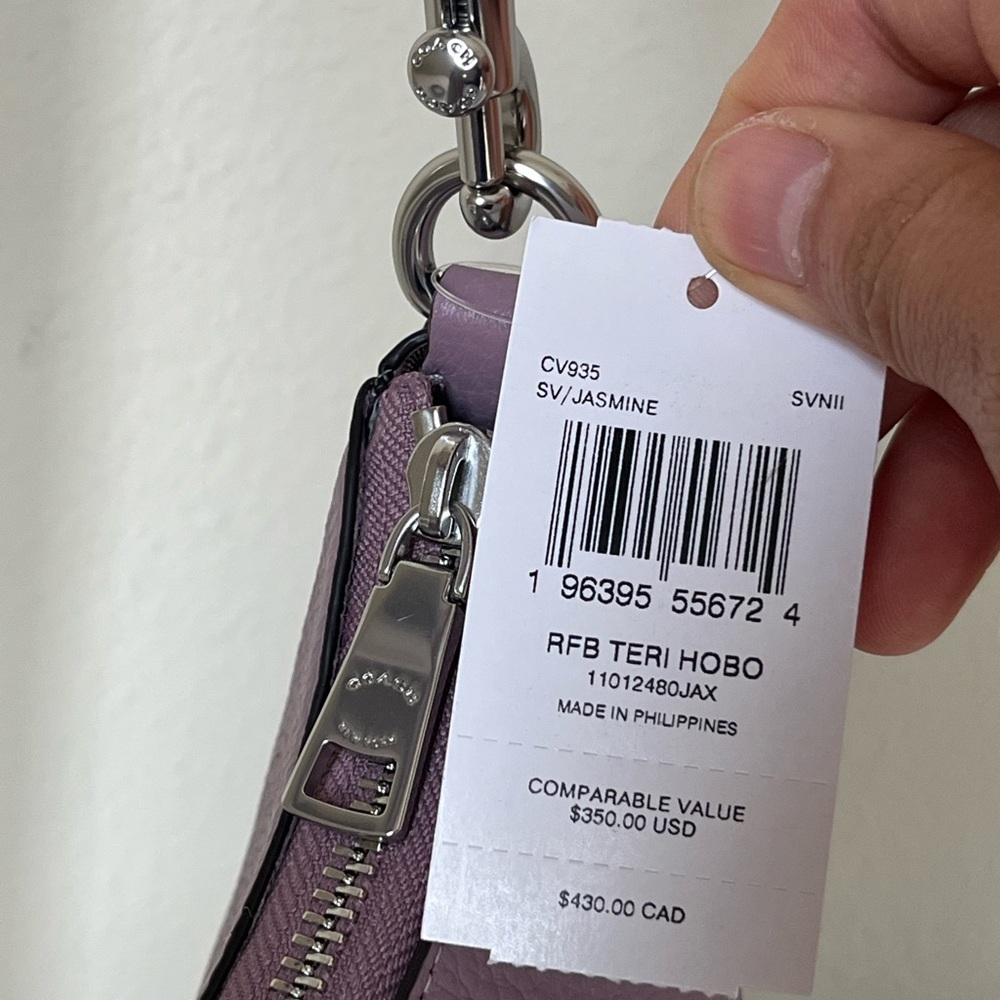 ✅Coach Teri Hobo Bag In Refined Pebble Leather - Picture 5 of 13